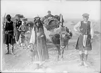 Vlachs returning to their village in Koutso, Greece, 1915.