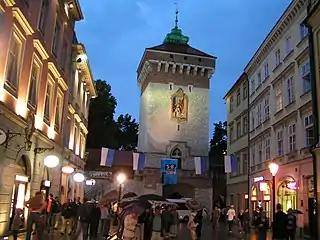 St. Florian's gate at dusk