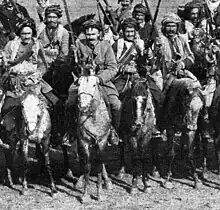 Kurdish Cavalry in the passes of the Caucasus mountains (The New York Times, January 24, 1915)