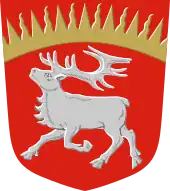 Coat of arms of Kuusamo features a male