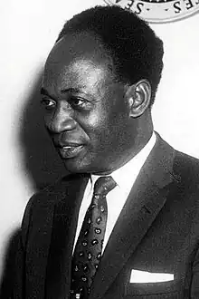 Kwame Nkrumah(MPhil '43, M.Ed. '43) first president of Ghana