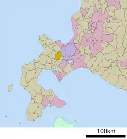 Location of Kyōgoku in Hokkaido (Shiribeshi Subprefecture)