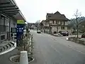 Lützelflüh-Goldbach railway station entrance on the left