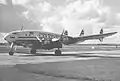 TWA Lockheed Constellation arriving at Heathrow North in 1954