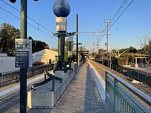 The platform at Highland Park station