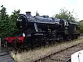 48305 running round its train at Loughborough on the GCR, 9 August 2022