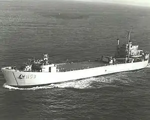 LST-1159 at sea, circa September 1953