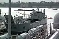 USAV General Frank S. Besson Jr (LSV-1) docked across from the USS Intrepid in Manhattan during Fleet Week 2010.