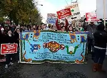 Little Village Environmental Justice Organization protesters against coal fired plant