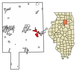 Location of Marseilles in LaSalle County, Illinois.