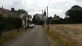 The church and surroundings in La Chapelle-du-Noyer