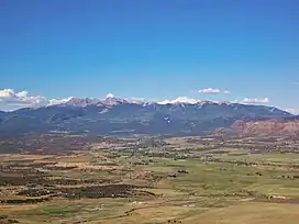 Mancos Valley and La Plata Mountains from Point Lookout