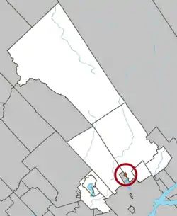 Location within La Jacques-Cartier RCM.