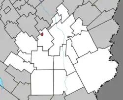 Location within Beauce-Sartigan RCM.