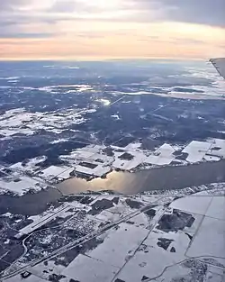 Aerial view of RM Lac du Bonnet