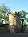 Lady Kitty's Doocot at Haddington, Scotland, incorporated into a garden wall