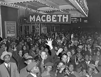 Macbeth opening night at the Lafayette Theatre (April 14, 1936)