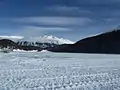 A view of Lake St. Moritz in winter 2013, Switzerland