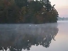 Aerial view of Lake Attitash