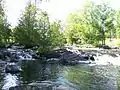 The Lake of the Falls park contains a beach and campgrounds