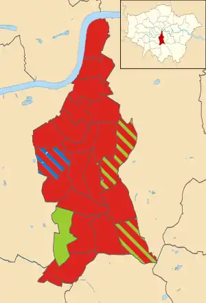 Lambeth 2018 results map