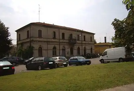 The passenger building of the original station