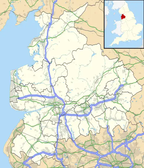 Burscough is located in Lancashire