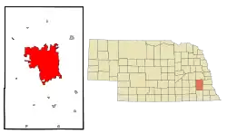 Location within Lancaster County