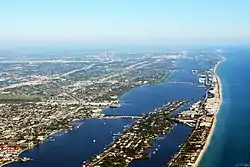 Aerial view of Lantana and South Palm Beach