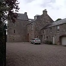 Lanton Tower With Service Wing, Stables, Boundary And_Garden Walls