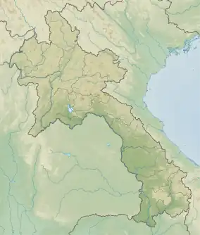 Location of Nong Fa Lake in Laos.