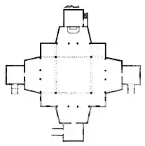 Lappee church, "double cross plan", 1799.