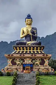 Large Gautama Buddha statue in Buddha Park of Ravangla.