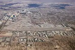 Aerial view of the airport in 2012