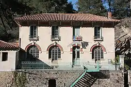 The town hall in Lastours