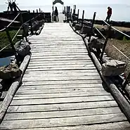 Reconstructed Celtic Bridge at La Tène, 3rd century BC