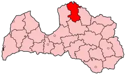 Location of Valmiera