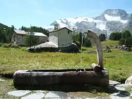 Image 4In the summers the cows are brought up to the high mountain meadows for grazing. Small summer villages such as the one shown in this photograph taken in Savoy are used. (from Alps)