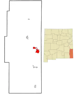 Location of Hobbs, New Mexico