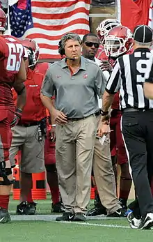 Washington State football coach Mike Leach during a 2012 season game.