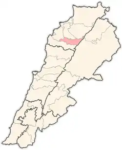 Location in Lebanon