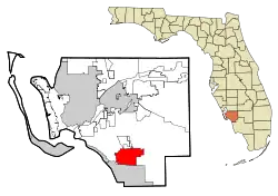 Location in Lee County, Florida