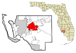 Location in Lee County, Florida