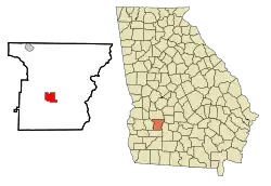 Location in Lee County and the state of Georgia