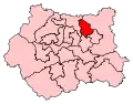 A very large constituency. It consists of the eastern portion of the county. It also includes the entirety of a second, smaller county, located to the east of the larger county.