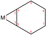 Labeled bond angles that are given in table