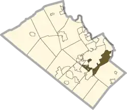 Location of Salisbury Township in Lehigh County, Pennsylvania