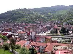 Aerial view of the town