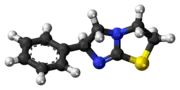 Ball-and-stick model of the levamisole molecule