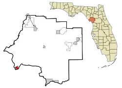 Location in Levy County, Florida